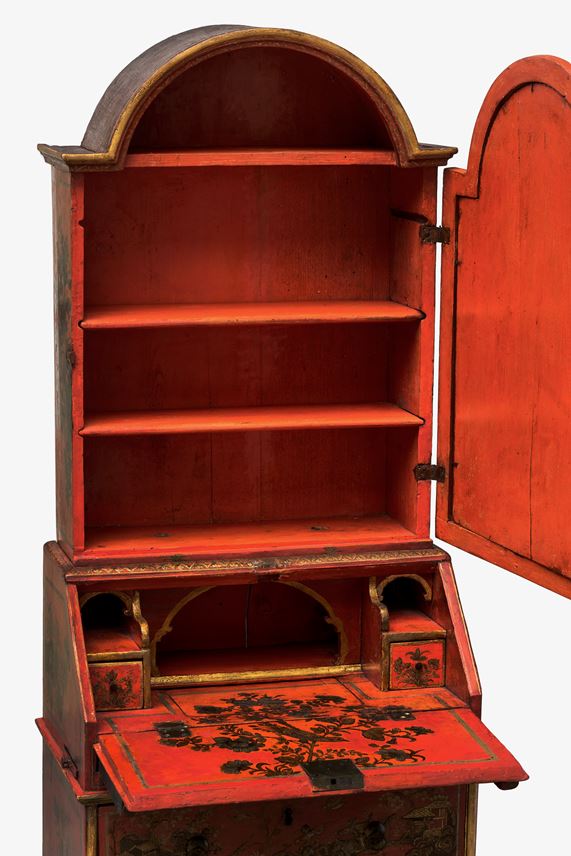 A small venitian red lacca bureau cabinet | MasterArt
